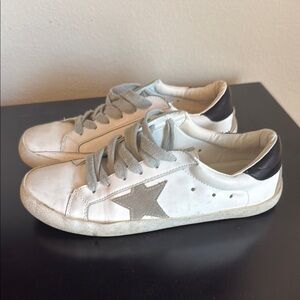 White and Gray Star Sneakers